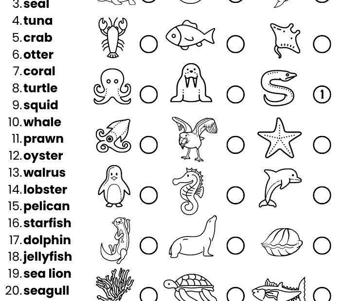 Free Printable Sea Animals Worksheets Artofit