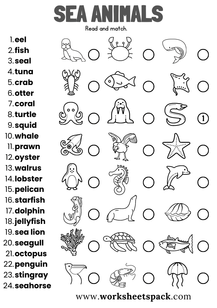 Free Printable Sea Animals Worksheets Artofit Free Printable Sea Animals Worksheets Artofit