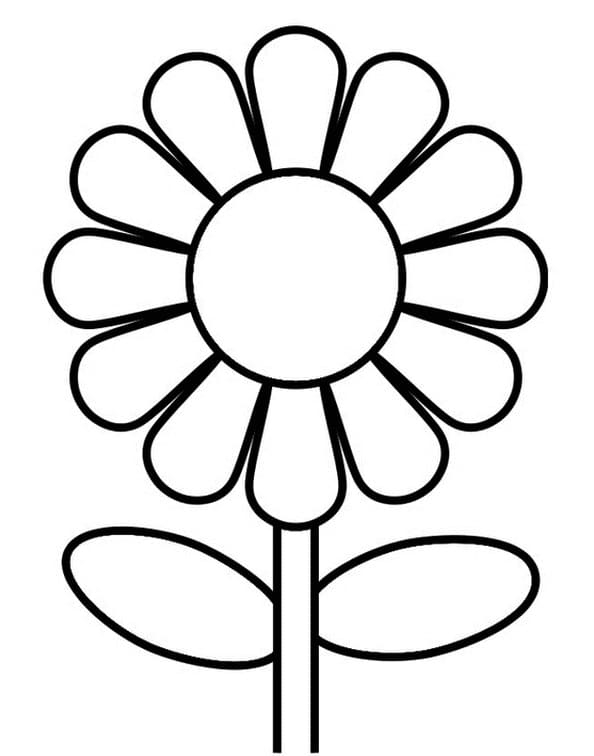 Free Printable Simple Flower Coloring Page Free Printable Coloring Free Printable Simple Flower Coloring Page Free Printable Coloring