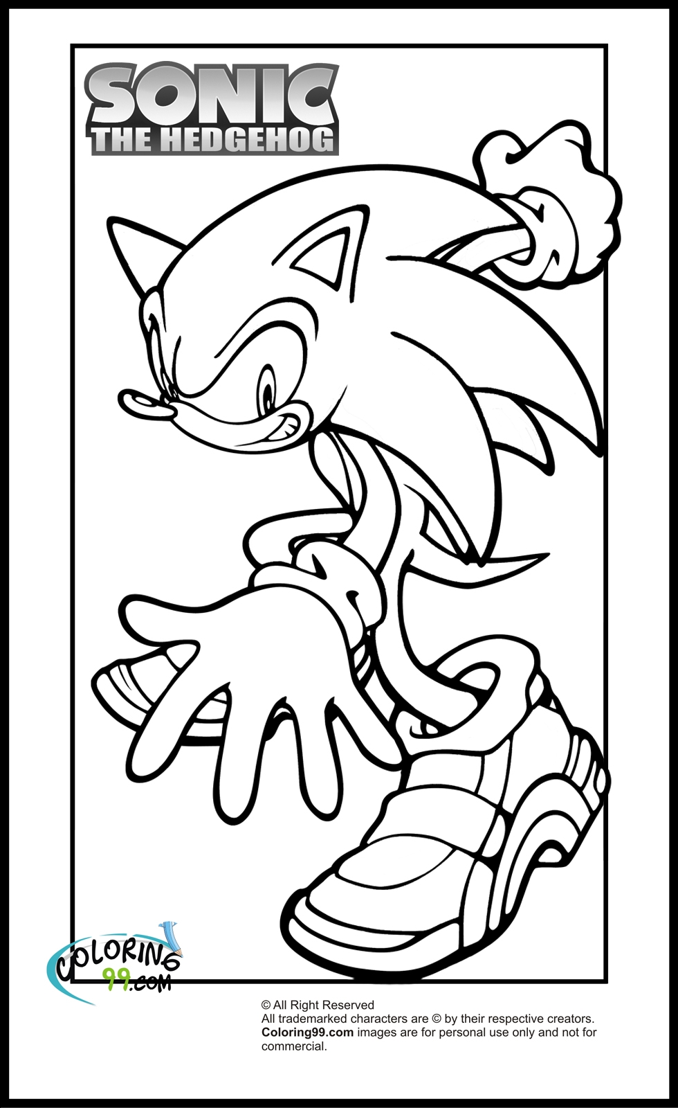 free printable Sonic coloring sheets free printable Sonic coloring sheets