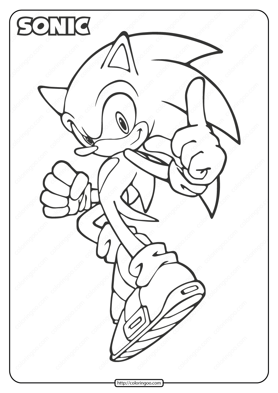 Free Printable Sonic The Hedgehog Coloring Pages Free Printable Sonic The Hedgehog Coloring Pages