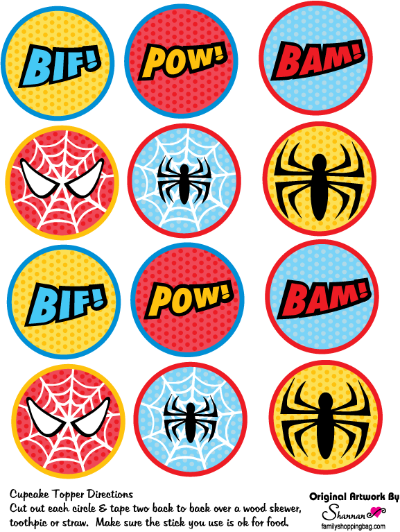 Free Printable Spider Man Cupcake Toppers Free Printables Free Printable Spider Man Cupcake Toppers Free Printables