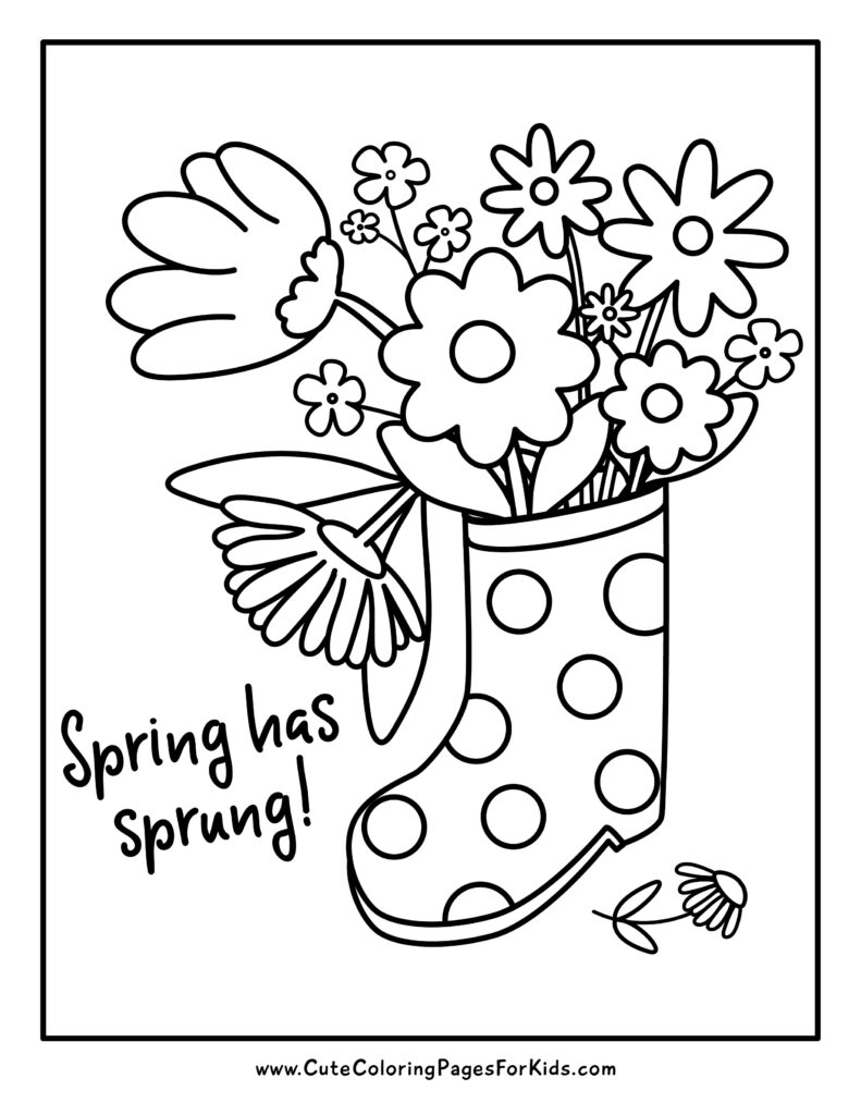 spring printable coloring pages