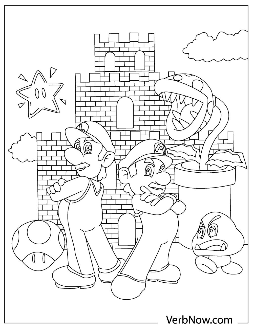 Mario coloring sheets pdf Mario coloring sheets pdf