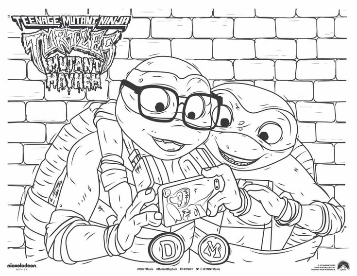 Free Printable TMNT Donatello Mikey Coloring Page Ninja Turtles Free Printable TMNT Donatello Mikey Coloring Page Ninja Turtles