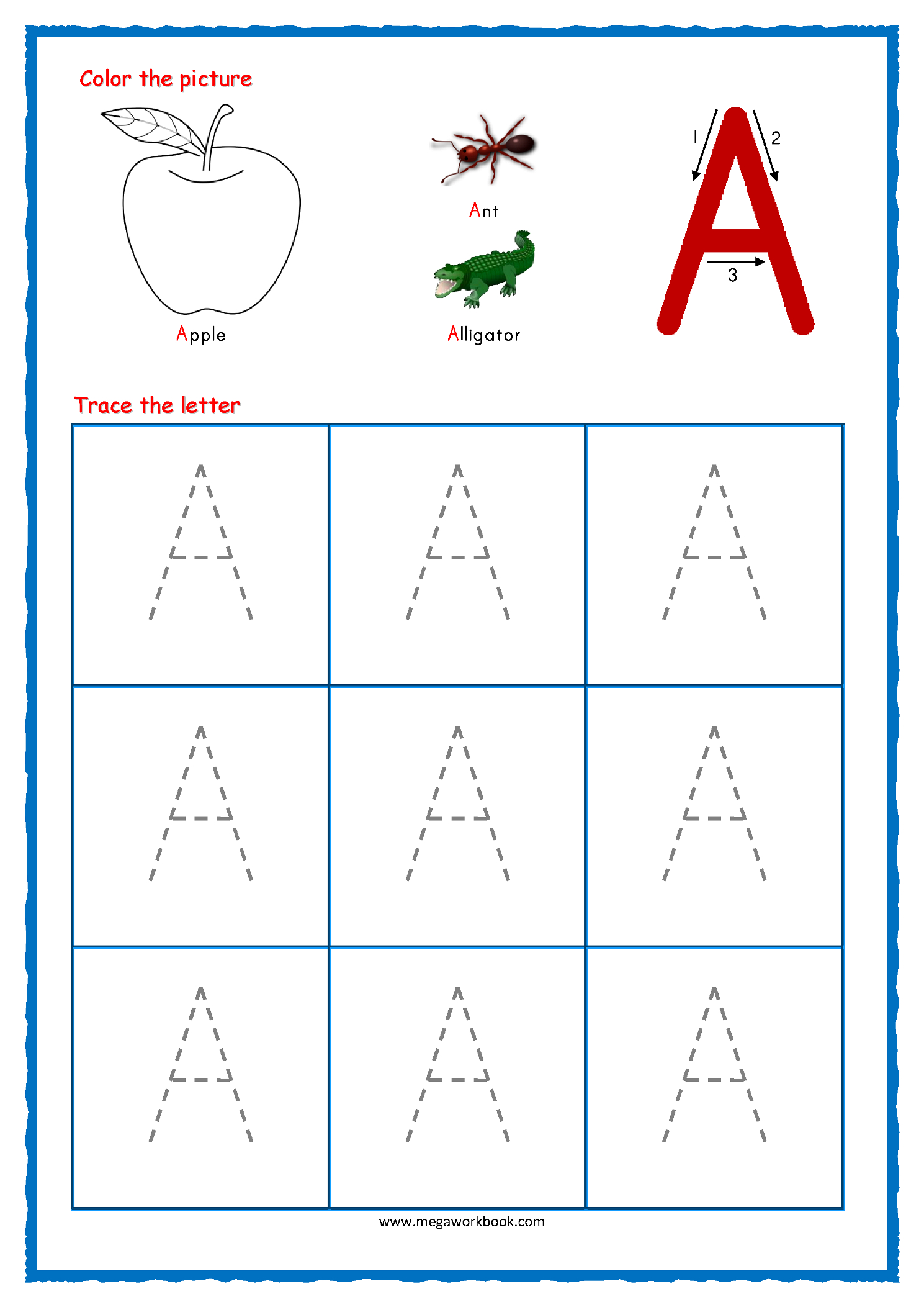 Free Printable Trace Alphabet Letters Free Printable Trace Alphabet Letters