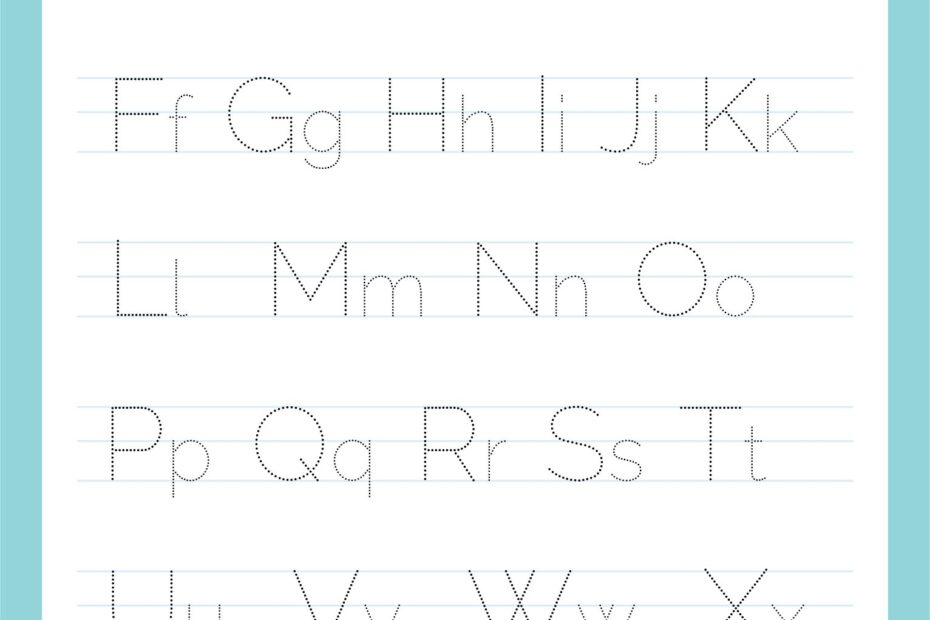 Free Printable Trace Letters