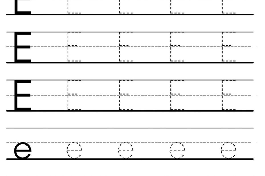 Free Printable Traceable Letter E