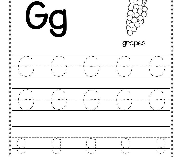 Free Printable Tracing Letter G Letter Tracing Worksheets