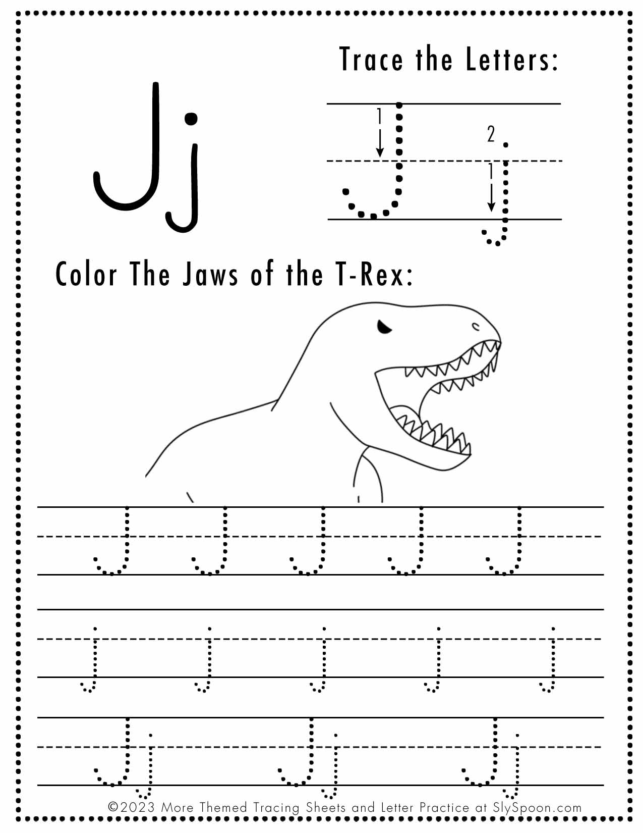 tracing letter j printable worksheets tracing letter j printable worksheets