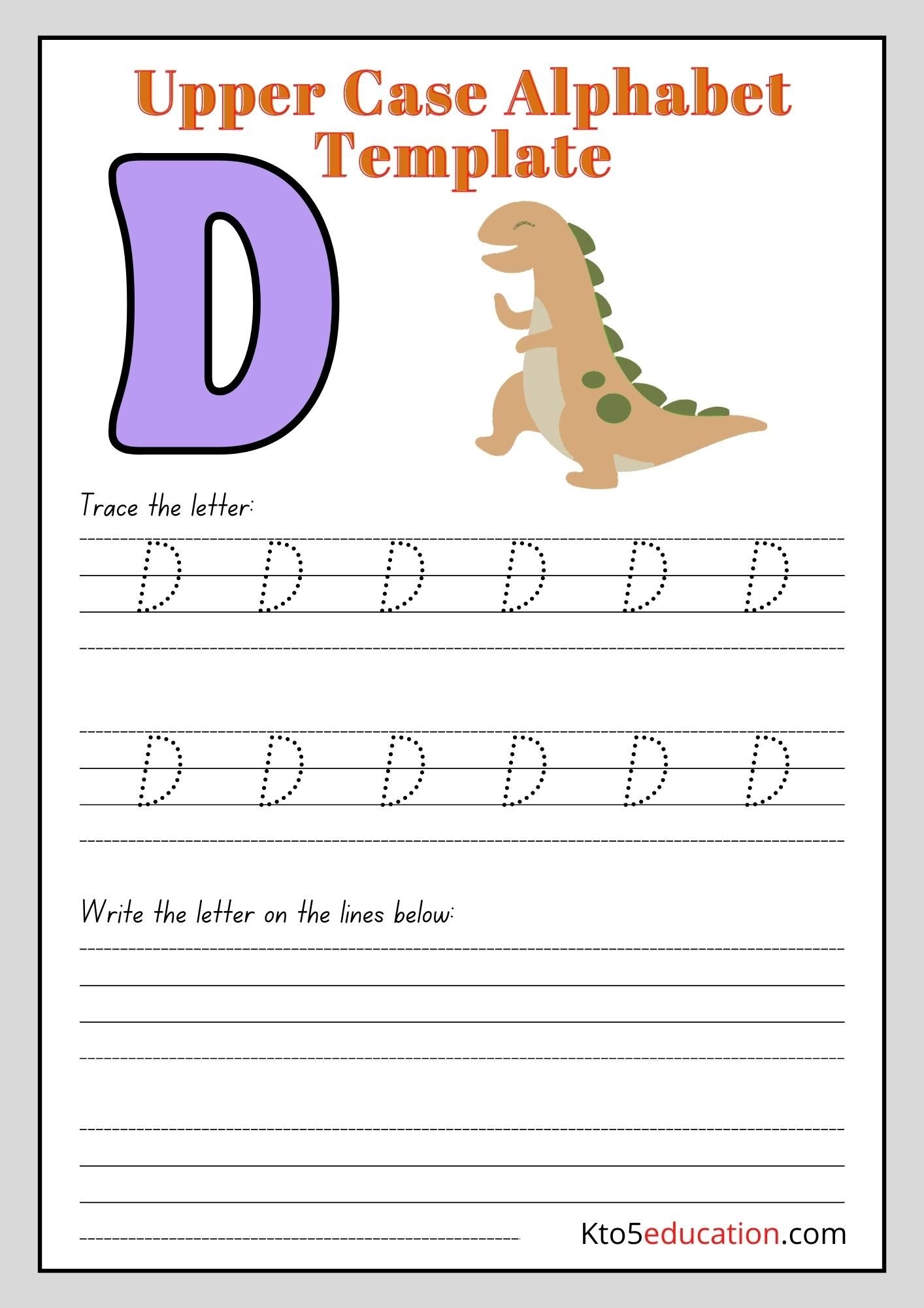 Free Printable Upper Case Alphabet Letter D Worksheet Letter D Free Printable Upper Case Alphabet Letter D Worksheet Letter D