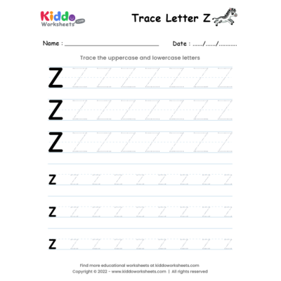 Free Printable Uppercase Letter Tracing Worksheet Kiddoworksheets Free Printable Uppercase Letter Tracing Worksheet Kiddoworksheets