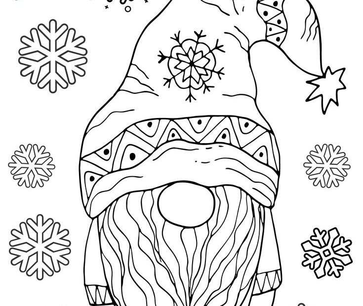 Free Printable Winter Gnomes Coloring Pages For Kids And Adults Free