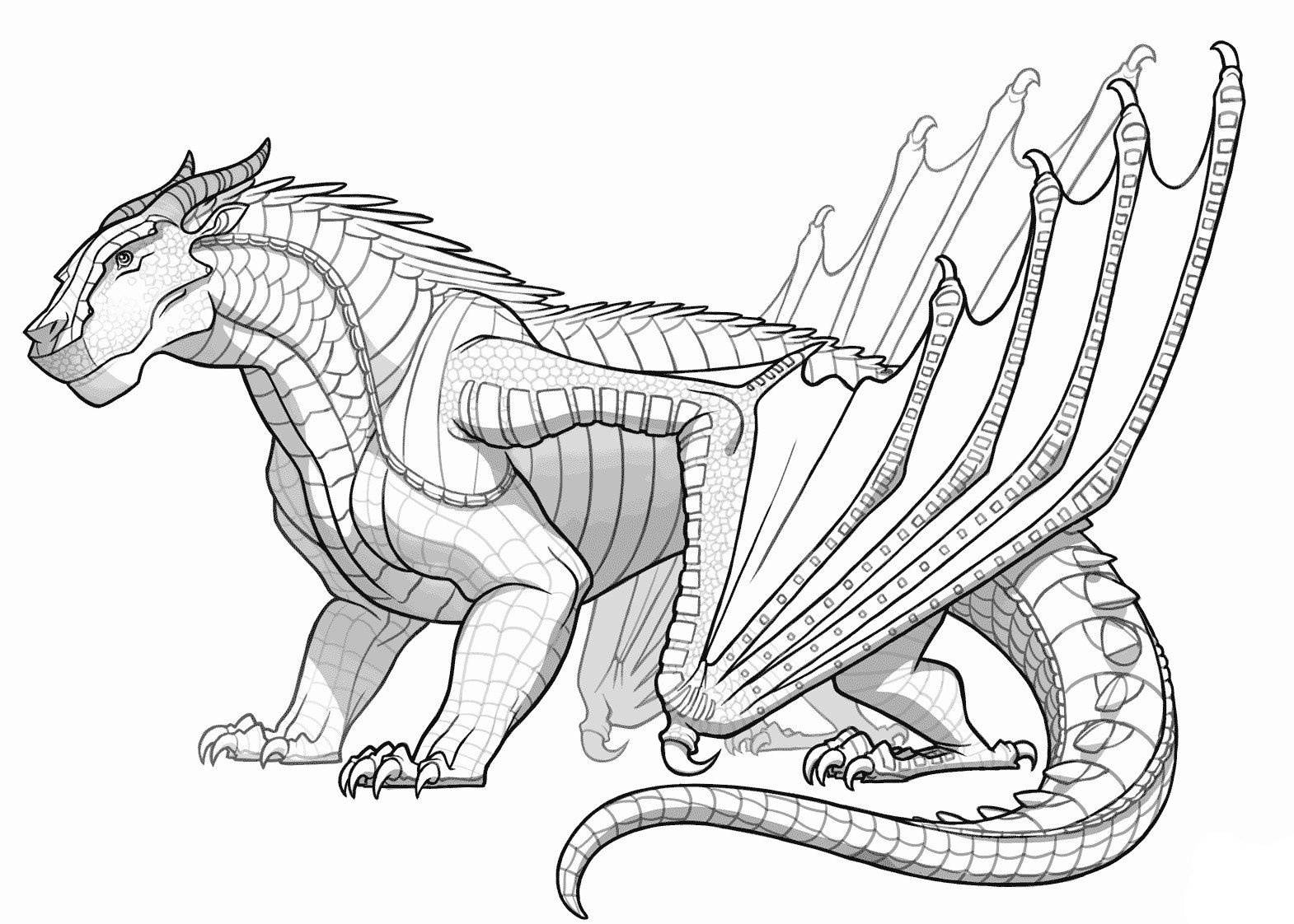 Free Realistic Dragon Coloring Pages Pdf Coloringfolder