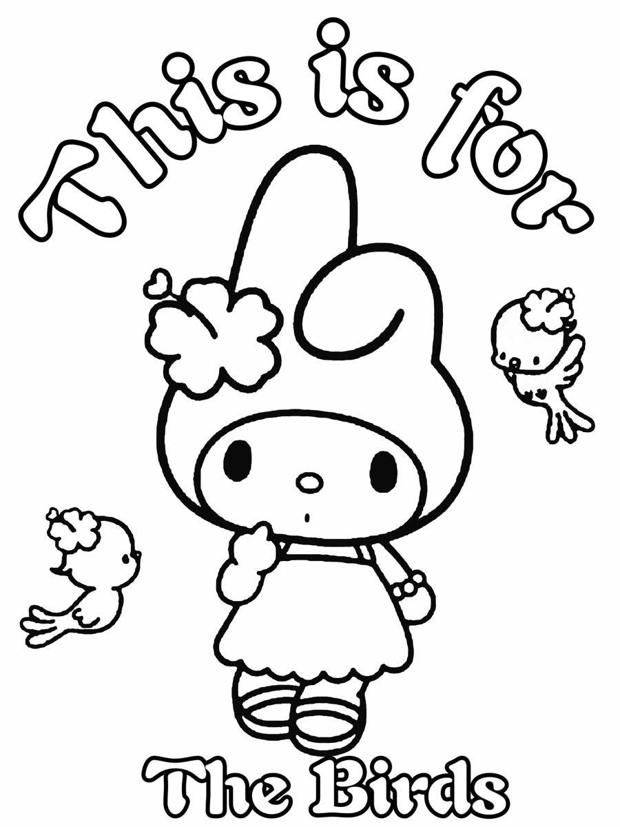 Free Sanrio My Melody Coloring Page Hello Kitty Colouring Pages 