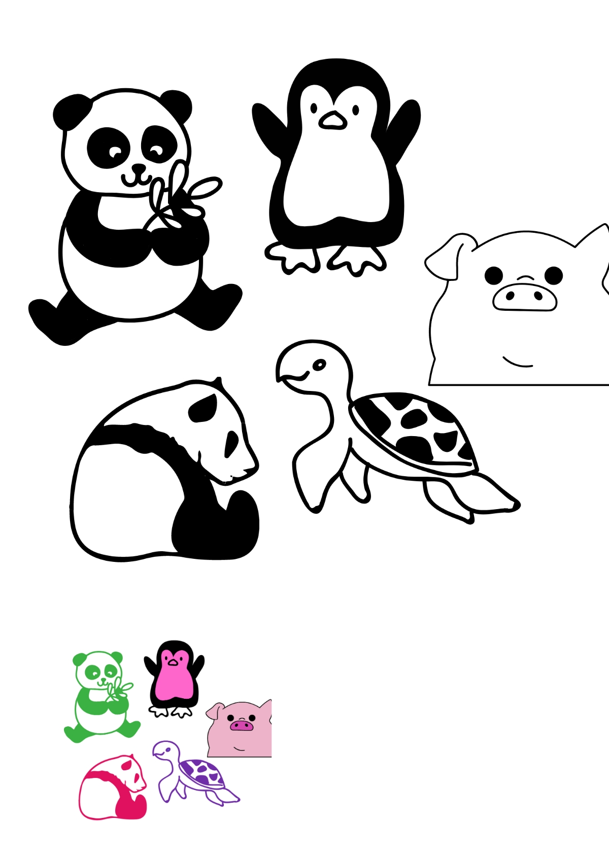 Free Simple Animal Coloring Pages Template To Edit Online Free Simple Animal Coloring Pages Template To Edit Online