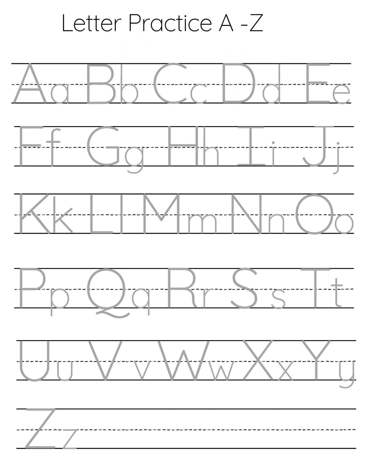 Free Traceable Alphabet Printable Sheets Free Traceable Alphabet Printable Sheets