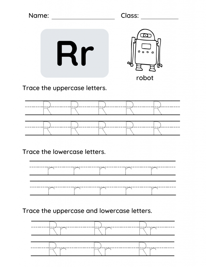 Free Tracing Letter R Printable PDF Trace The Letter R Free Tracing Letter R Printable PDF Trace The Letter R