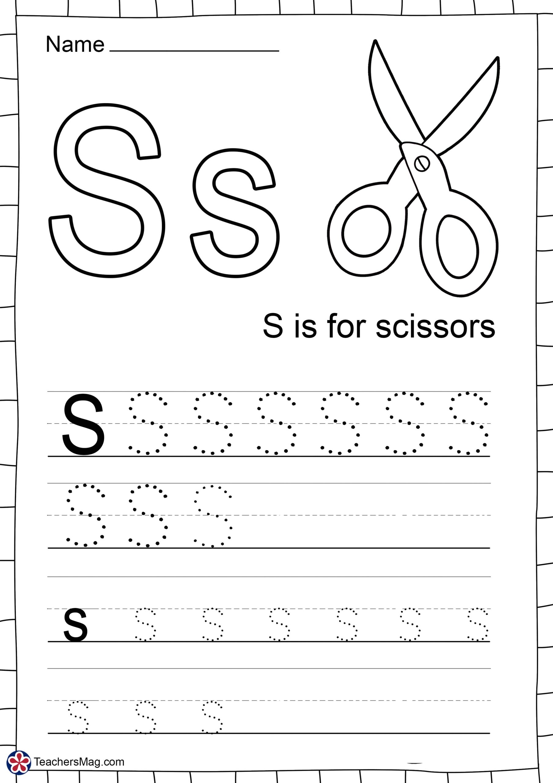 Free Tracing Letter S Worksheet Worksheets Library