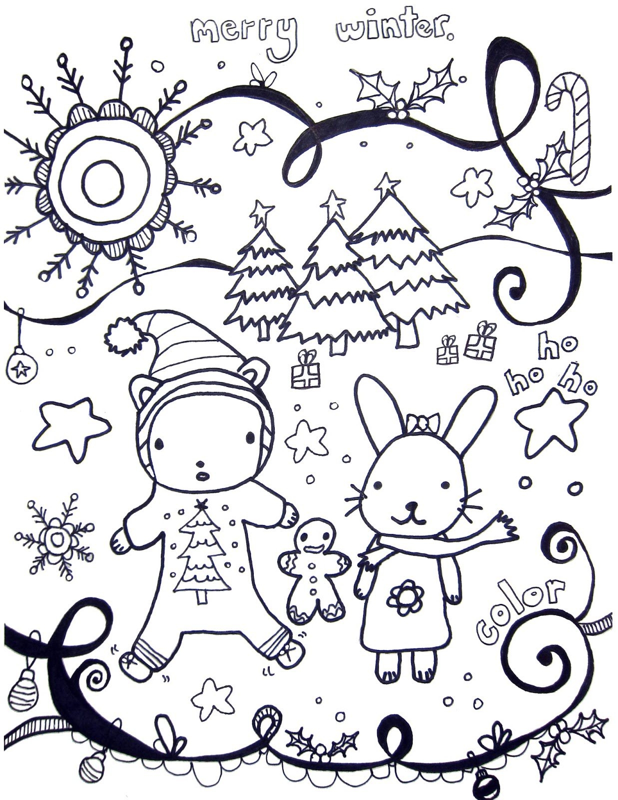 Free Winter Coloring Pages For Kids Printable Book For Kids Free Winter Coloring Pages For Kids Printable Book For Kids