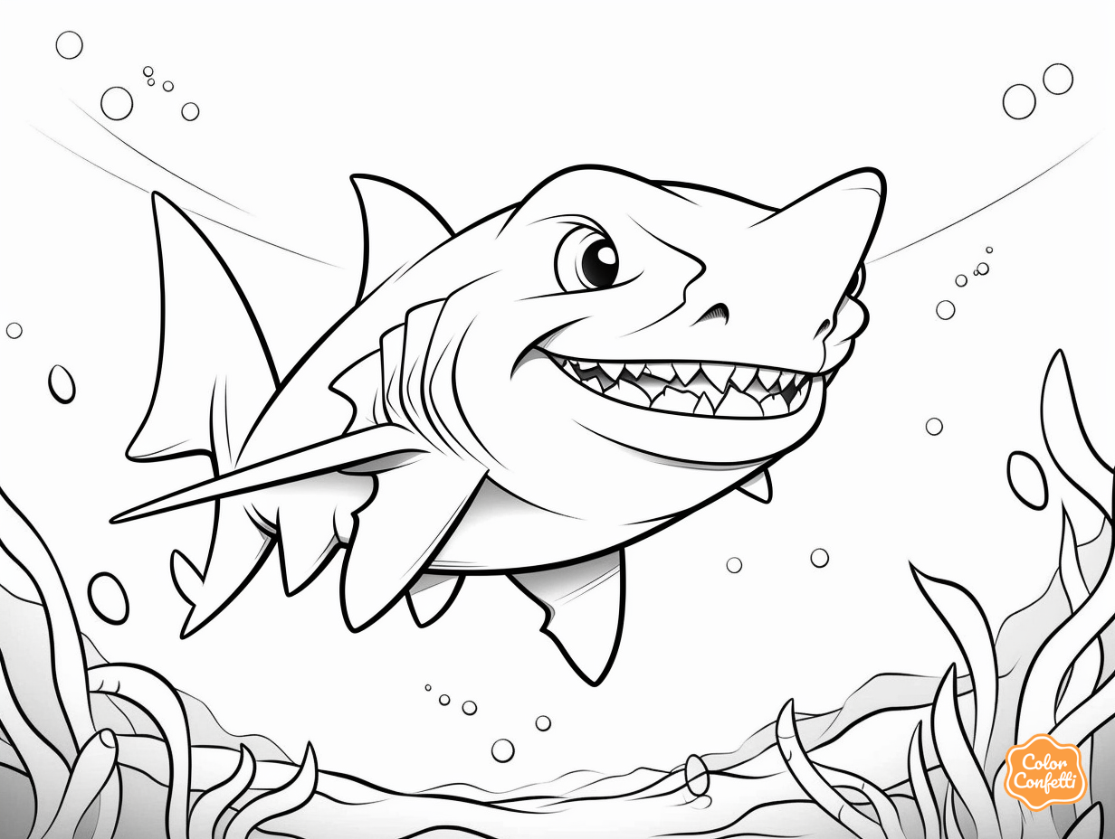 Goblin Shark Coloring Page Free Printable For Kids Goblin Shark Coloring Page Free Printable For Kids