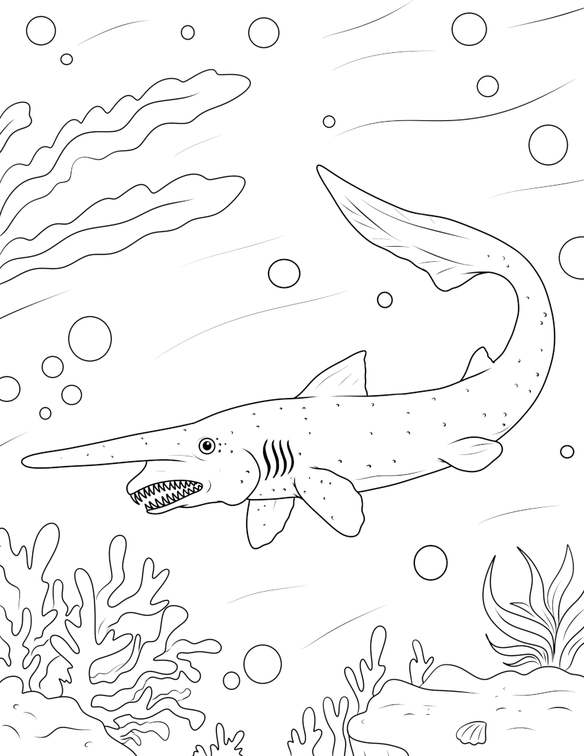Goblin Shark Coloring Pages Coloring Nation Goblin Shark Coloring Pages Coloring Nation