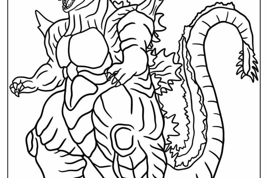 Godzilla Super Coloring Coloring Pages To Print Godzilla Shark Porn