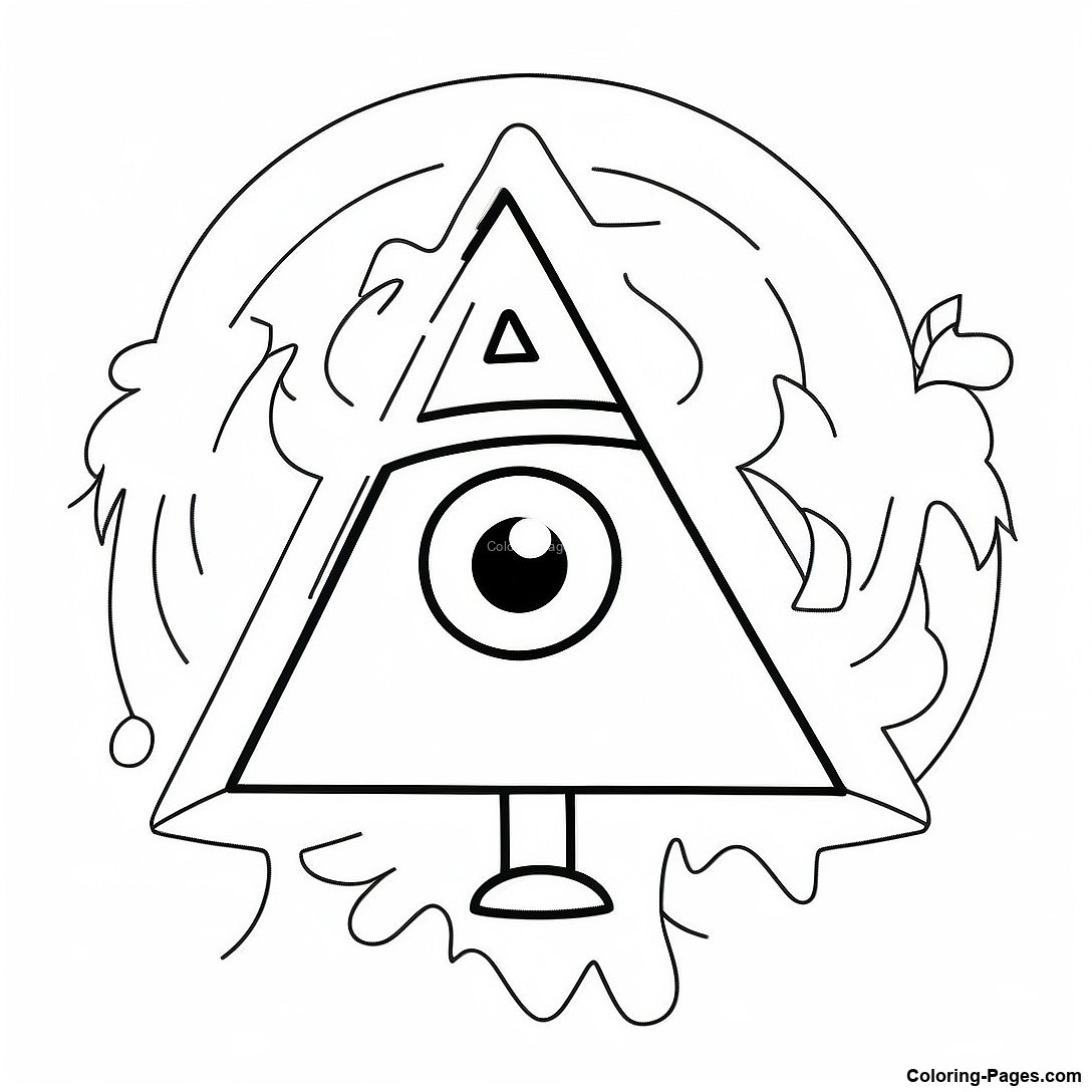 Gravity Falls bill coloring page