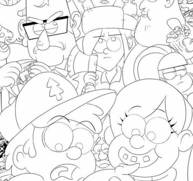 Gravity Falls Cartoon Coloring Page Download Print Or Color Online