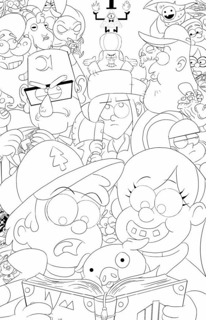 Gravity Falls Cartoon Coloring Page Download Print Or Color Online Gravity Falls Cartoon Coloring Page Download Print Or Color Online