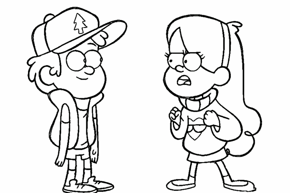 Gravity Falls Characters Coloring Page Printable