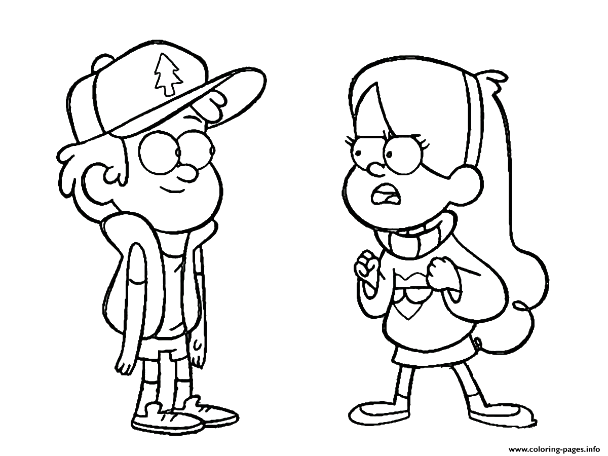 Gravity Falls Characters Coloring Page Printable Gravity Falls Characters Coloring Page Printable
