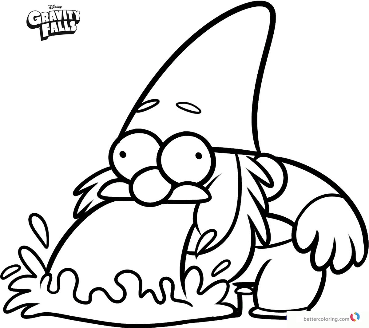 Gravity Falls Coloring Pages Gnomes Free Printable Coloring Pages