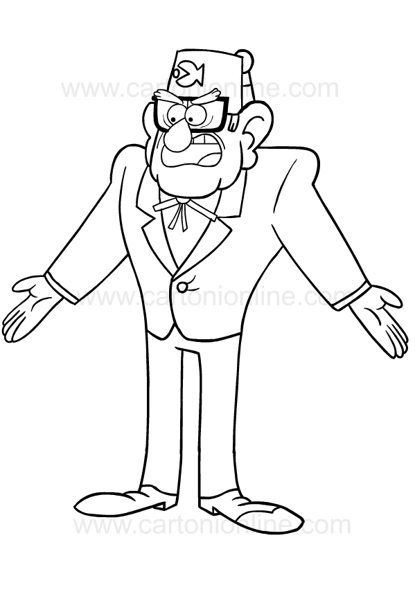Gravity Falls Coloring Pages Stan Gravity Falls Coloring Pages Stan
