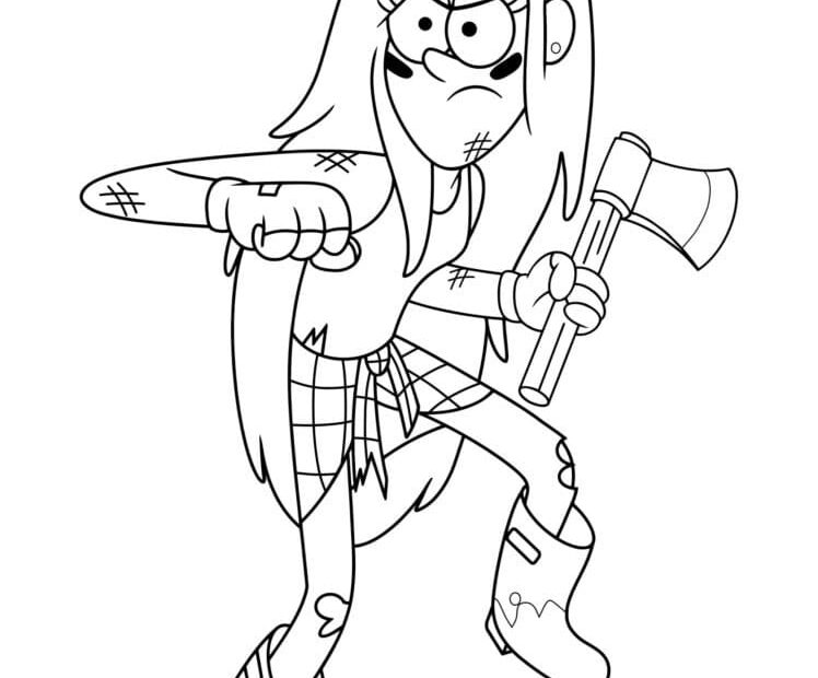 Gravity Falls Cool Wendy Coloring Page Download Print Or Color