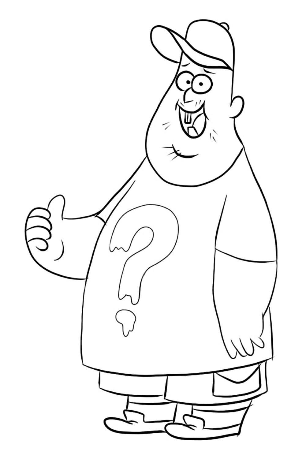 Gravity Falls Soos Coloring Page Download Print Or Color Online For Free