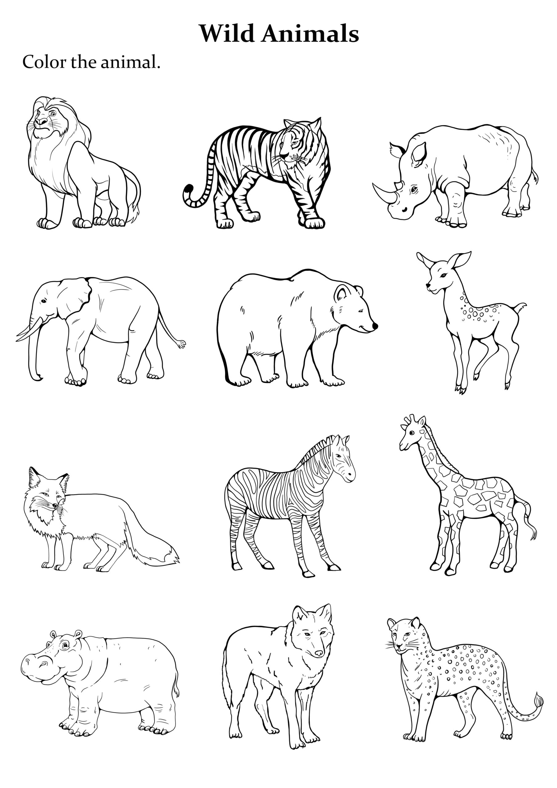 animals coloring page animals coloring page
