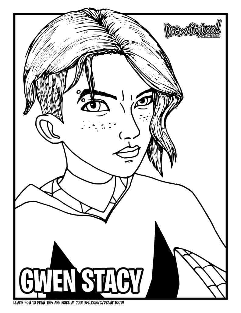 Gwen Stacy Coloring Pages Coloring Cool Gwen Stacy Coloring Pages Coloring Cool
