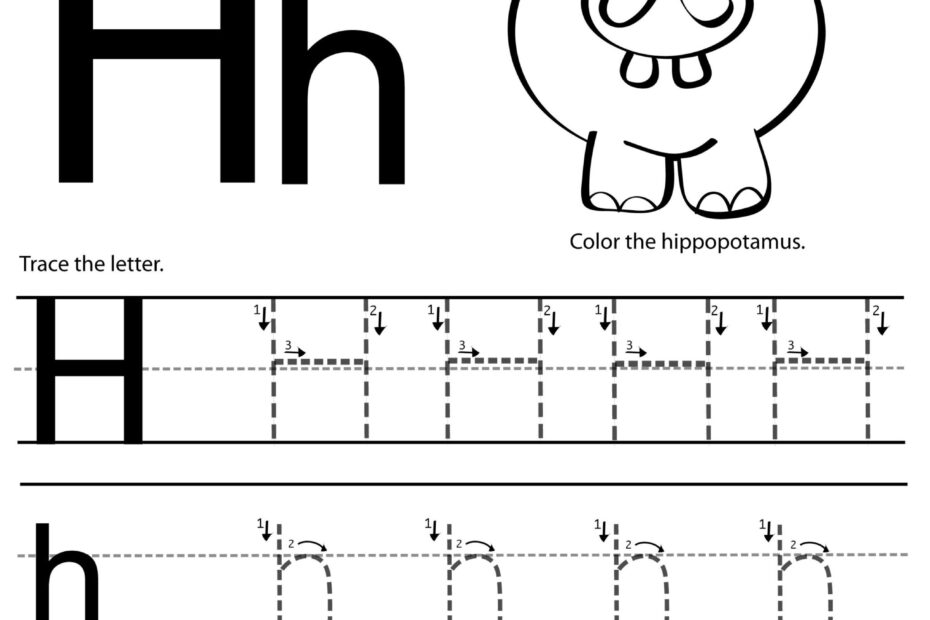 H Letter Tracing AlphabetWorksheetsFree Printable Worksheets