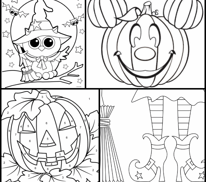 Halloween Color Sheets Free Printable