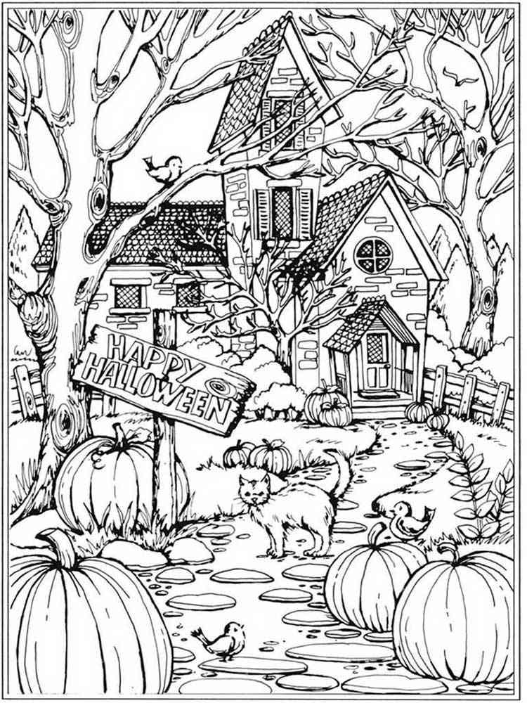 Halloween Coloring Pages For Adults Halloween Coloring Pages For Adults