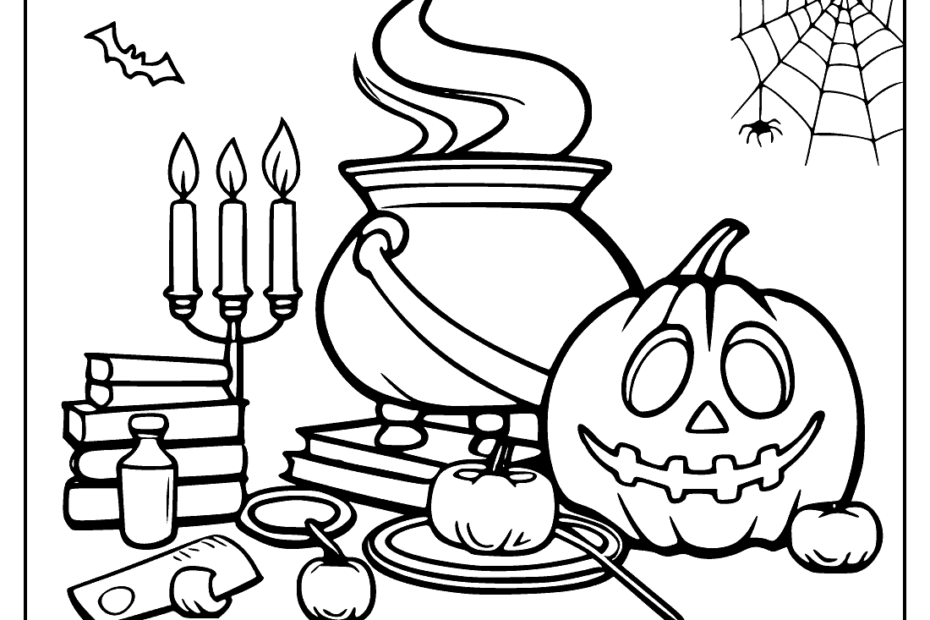 Halloween Coloring Sheet Sketch Repo
