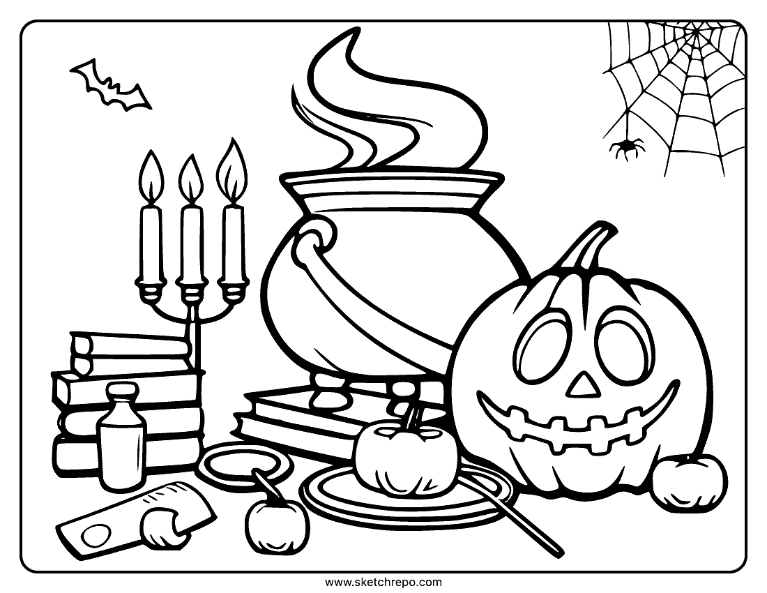 Halloween Coloring Sheet Sketch Repo Halloween Coloring Sheet Sketch Repo
