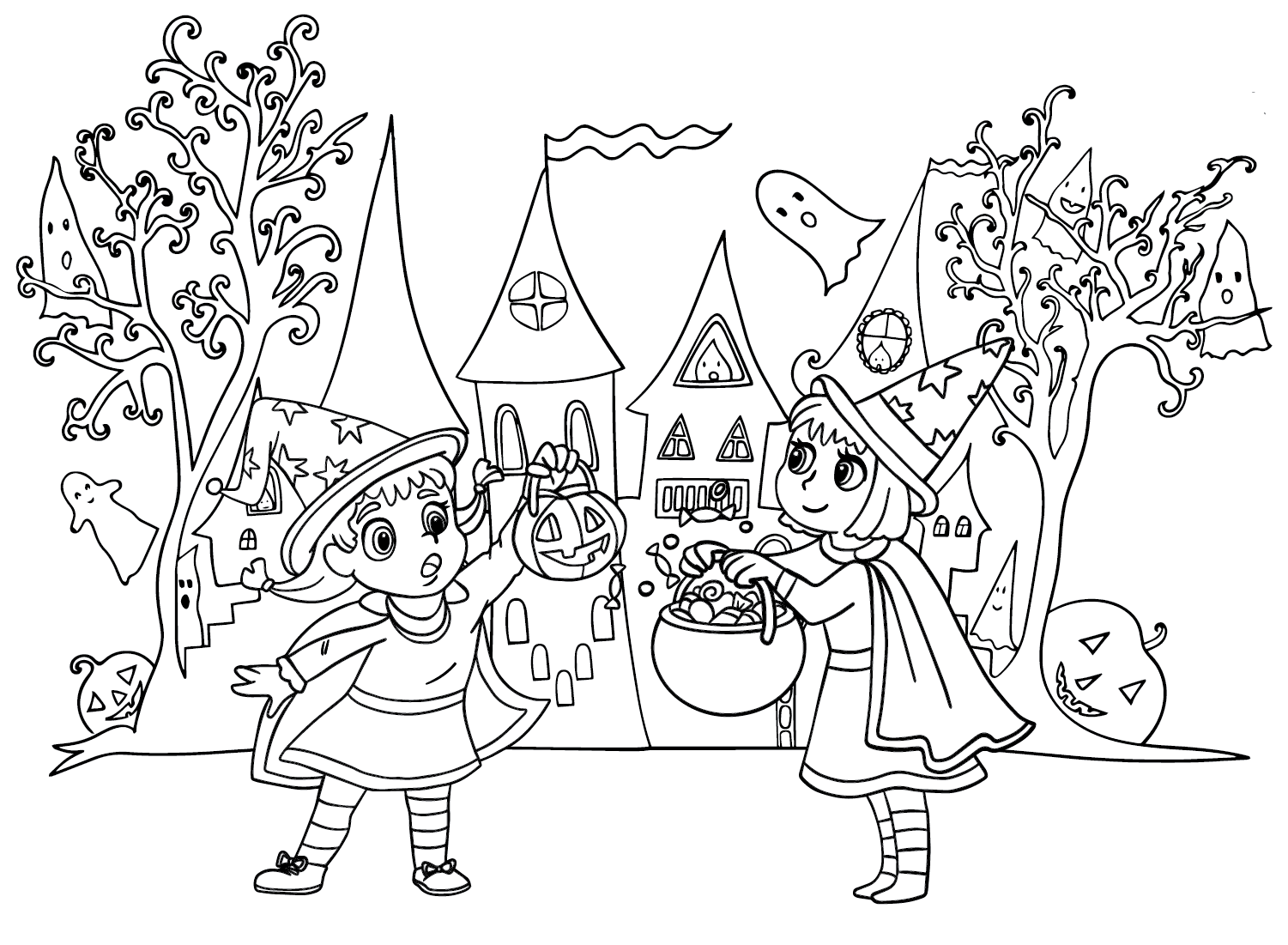 halloween coloring sheet free printable halloween coloring sheet free printable