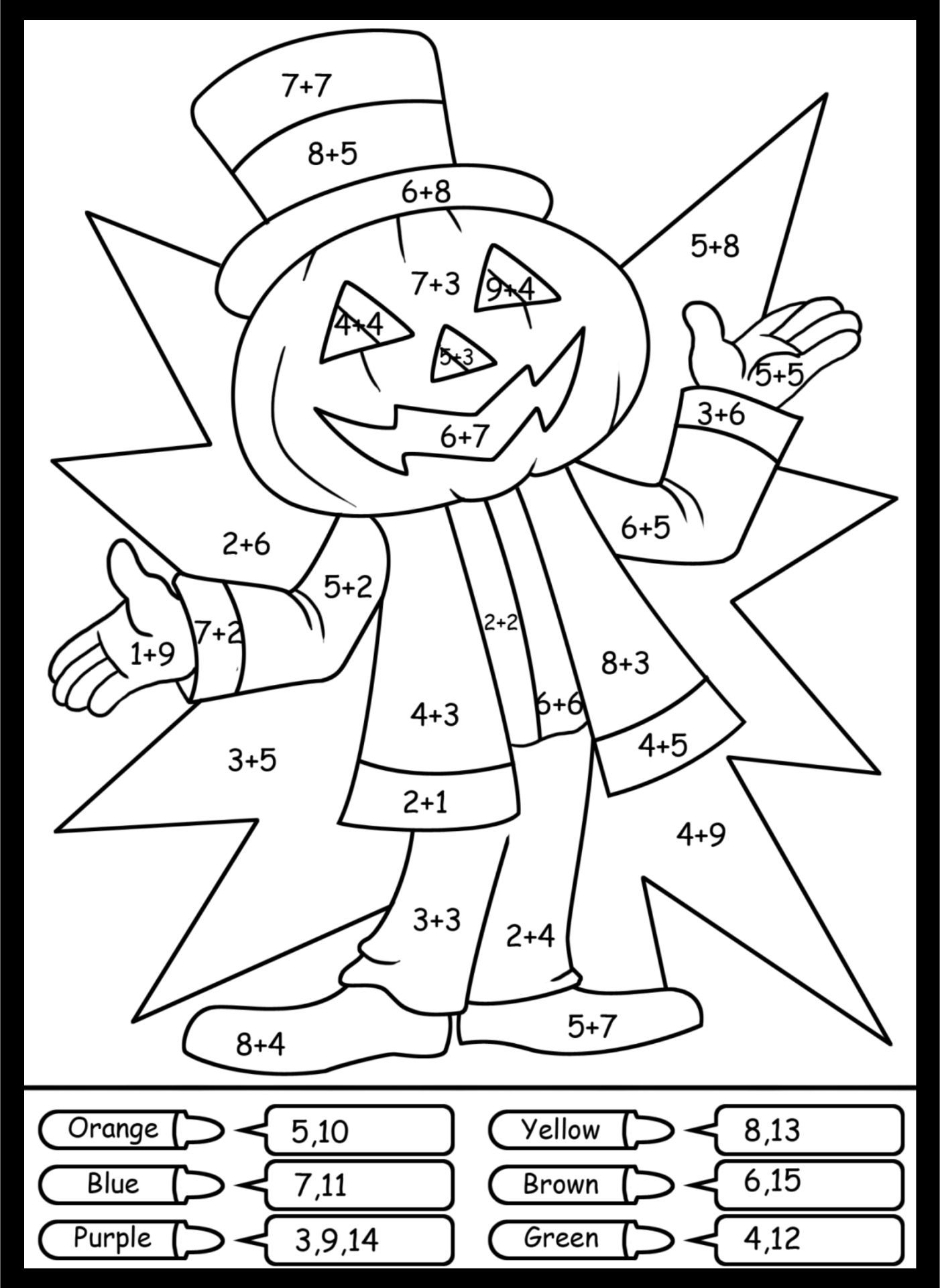 Halloween Math Coloring Pages Printable Halloween Worksheets Math Halloween Math Coloring Pages Printable Halloween Worksheets Math
