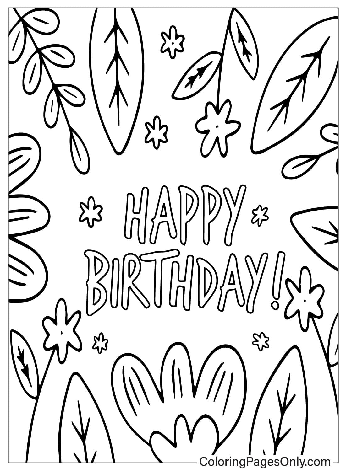Happy Birthday Card Coloring Sheet Printable Free Coloring Sheet Happy Birthday Card Coloring Sheet Printable Free Coloring Sheet