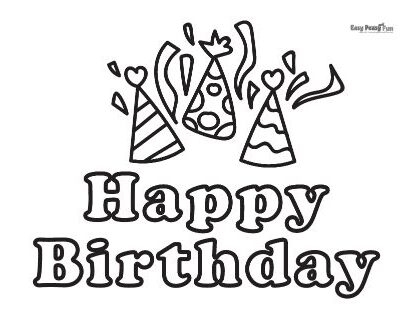 happy birthday coloring sheet happy birthday coloring sheet