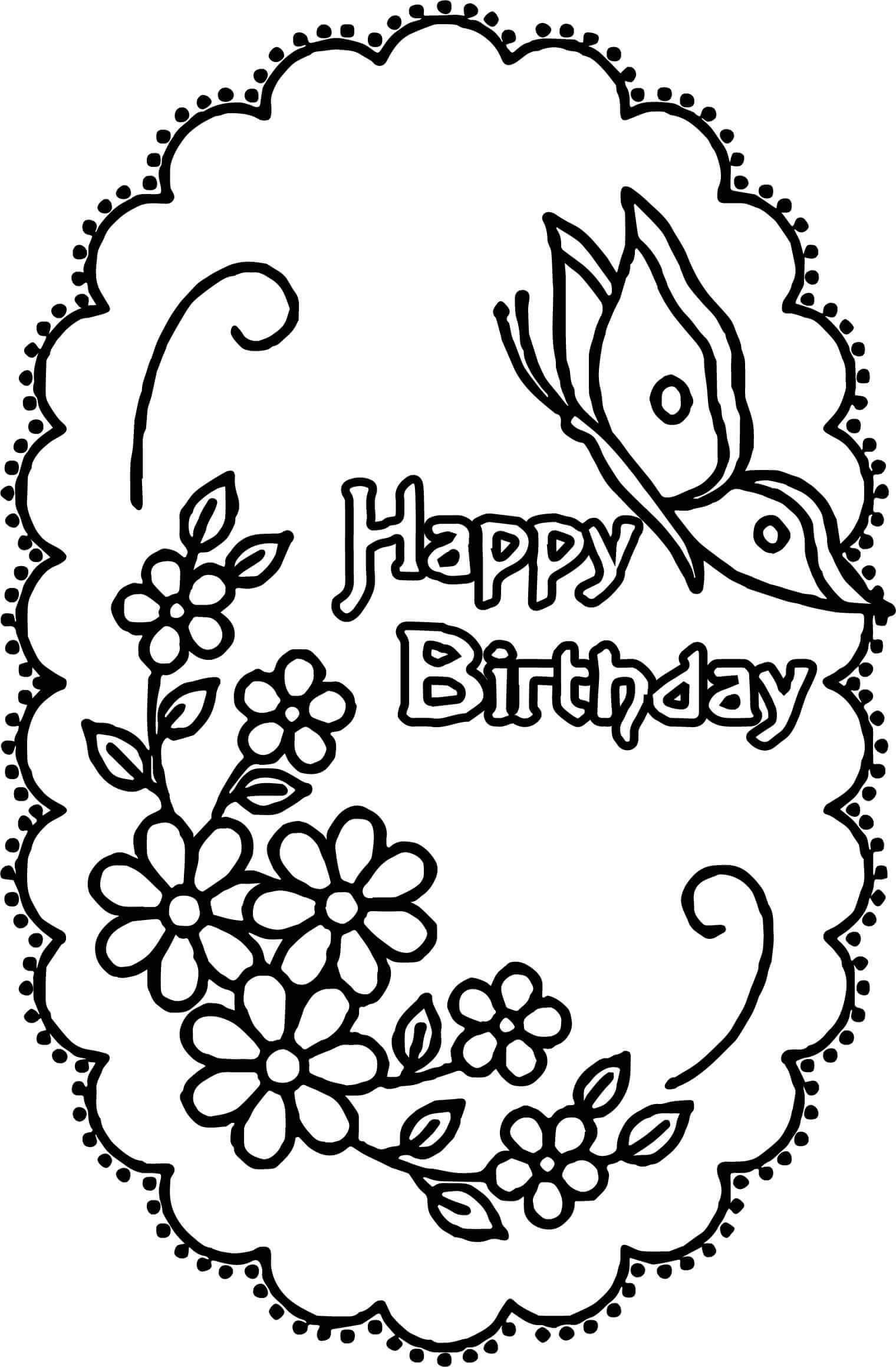 Happy Birthday Coloring Pages Happy Birthday Coloring Pages