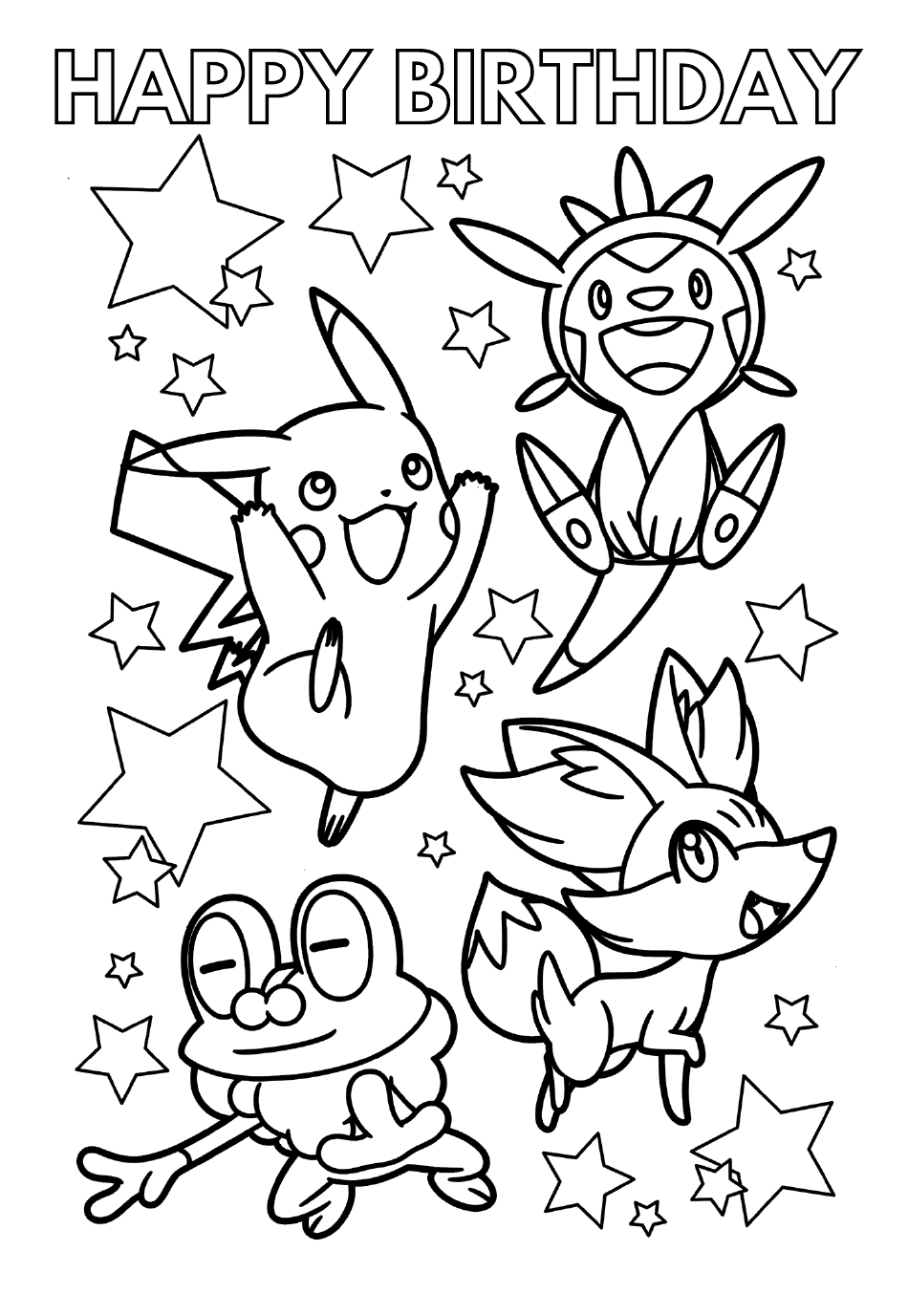 Happy Birthday Coloring Sheet Pokemon Download Printable PDF Happy Birthday Coloring Sheet Pokemon Download Printable PDF