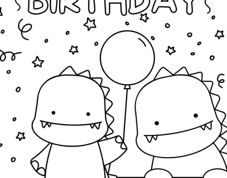 Happy Birthday Coloring Sheet Printable Free Coloring Sheet